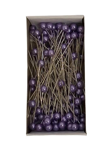 Parelspelden Push pin Lila 6 mm Set 120, Nieuw