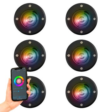 Grondspots Grondspot LED Ø11 Rond Zwart set met smart WIFI L, Verzenden, Nieuw