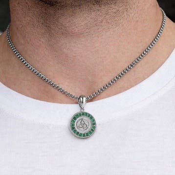 Sans prix de réserve - Collier Plaqué or Émeraude - Diamant, Nieuw