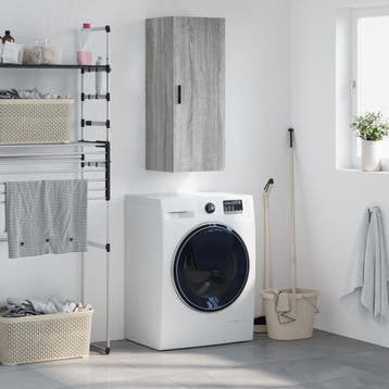 vidaXL Bovenkast 34,5x34x90 cm grijs sonoma eikenkleurig, Verzenden, Nieuw