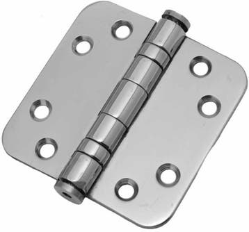 Kogellagerscharnier 7676 mm ronde hoek RVS gepolijst, Doe-het-zelf en Bouw, Ophalen of Verzenden, Nieuw
