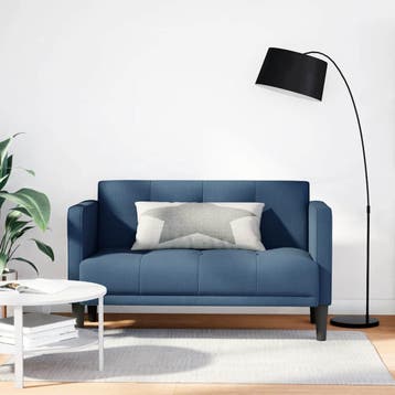 vidaXL Loveseat bank / zetel blauw 111 cm stof, Huis en Inrichting, Verzenden, Nieuw