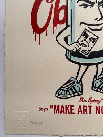 Shepard Fairey (OBEY) (1970) - Mr. Spray Letterpress MAKE