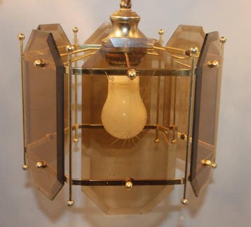Lamp - Glas, Metaal - Plafondlamp