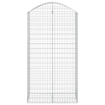 vidaXL Schanskorf gewelfd 100x50x180/200 cm gegalvaniseerd, Verzenden, Nieuw