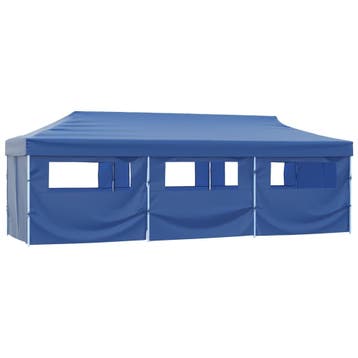 vidaXL Vouwtent pop-up met 8 zijwanden 870x291x315 cm blauw, Verzenden