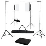 vidaXL Fotostudioset met softboxlampen en achtergrond, Verzenden
