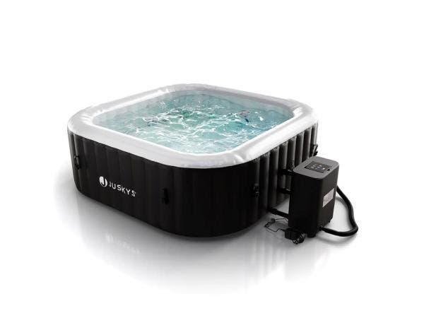 Veiling - Opblaasbare Whirlpool - 4-6 personen - Zwart / Wit, Tuin en Terras, Bubbelbaden en Hottubs