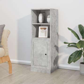 vidaXL Hoge kast 36x35,5x103,5 cm bewerkt hout betongrijs, Huis en Inrichting, Kasten | Dressoirs, Verzenden, Nieuw