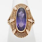 Ring - 18 karaat Geel goud - Saffier, Handtassen en Accessoires, Ringen, Nieuw