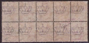 Koninkrijk Italië 1901 - Floraal 50 cent, in blokken van 10,, Gestempeld