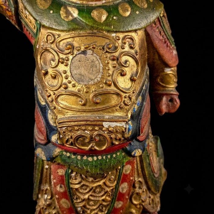 Oud Chinees beeld van Nezha (Prins Lotusbloem) - Meerkleurig, Antiek en Kunst, Antiek | Overige Antiek