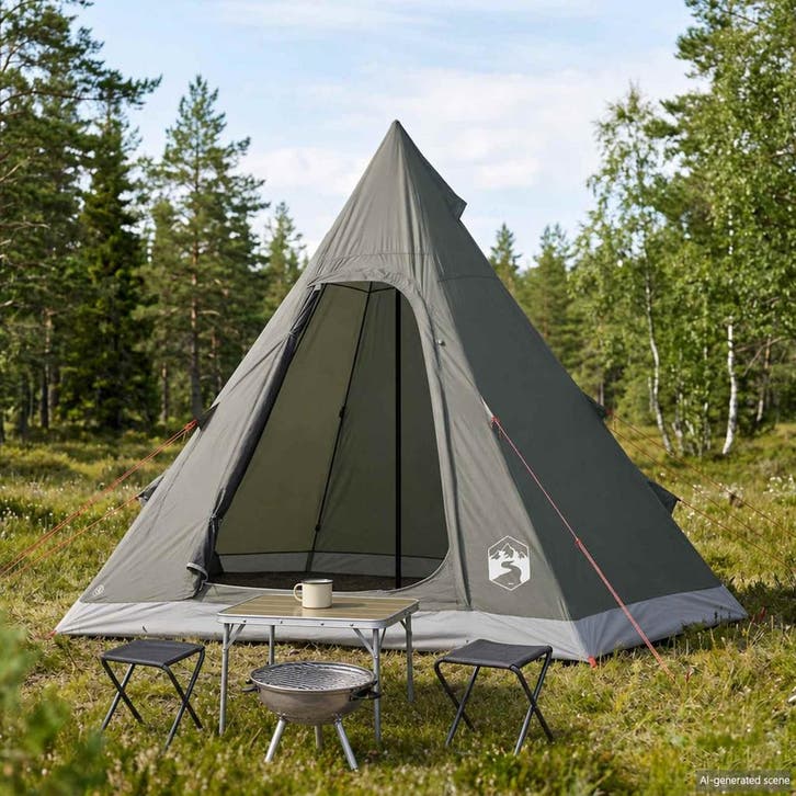 vidaXL 3-persoons Leger Groen 185T Polyester met PU Coating, Caravanes & Camping, Tentes, Envoi