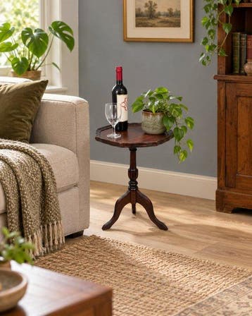 Klassieke houten bijzettafel – Pie-Crust tafelblad –