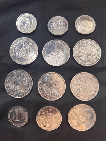 Portugal. Conjunto total de 12 Moedas em Prata .500 Total