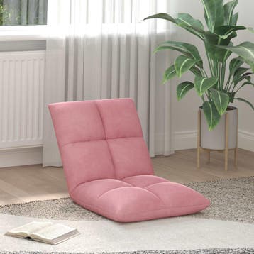 vidaXL Verstelbare vloostoel Roze Fluweel, Verzenden