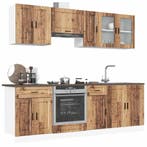 vidaXL 8-delige Keukenkastenset Kalmar bewerkt hout oud, Verzenden