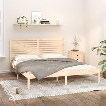 vidaXL Bedframe massief hout 180x200 cm, Verzenden, Nieuw