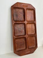 Plateau - Teck - Belle grande assiette vintage