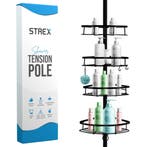 Strex Telescopisch Doucherek Zwart - Verstelbaar 70-275 cm -, Verzenden, Nieuw