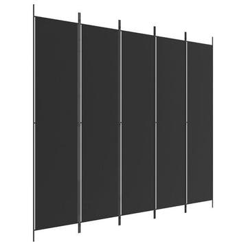 Paravent 5 panneaux noir 250x220cm - Retour client a peti..., Huis en Inrichting, Verzenden, Nieuw