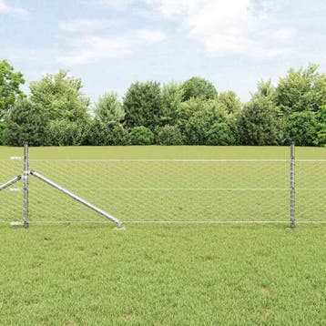 vidaXL zeshoekig gaasgek met palen 50 x 0,4 m Gegalvaniseerd, Verzenden