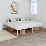 vidaXL Bedframe metaal wit 180x200 cm, Verzenden