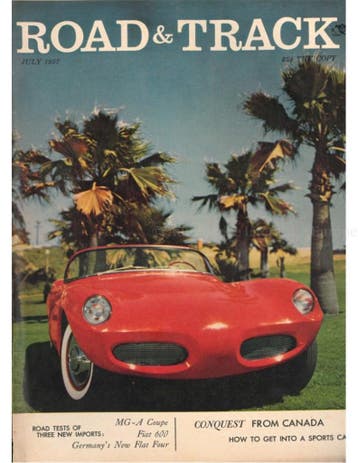 1957 ROAD AND TRACK MAGAZINE JULI ENGELS, Nieuw