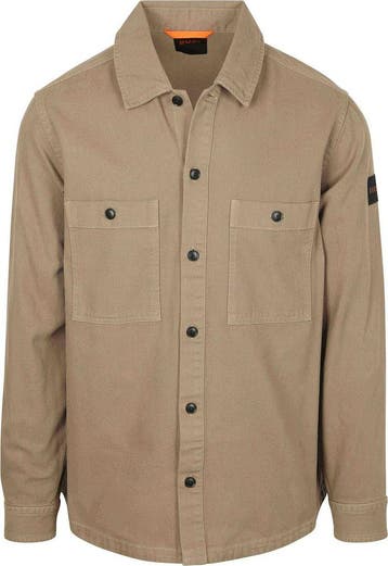 BOSS Overshirt Locky Kaki maat Maat 48/50 (M) Heren, Vêtements | Hommes, Pulls & Vestes, Verzenden