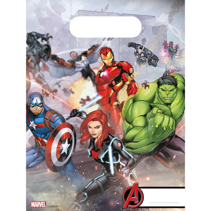 Avengers Uitdeelzakjes Mighty 23cm 6st, Hobby & Loisirs créatifs, Articles de fête, Envoi