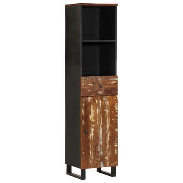 vidaXL Badkamerkast 38x33x160 cm massief recycled hout, Verzenden, Nieuw