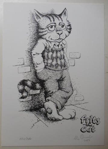 Crumb, Robert - 1 Offset Print - Frits the Cat - 2003, Nieuw