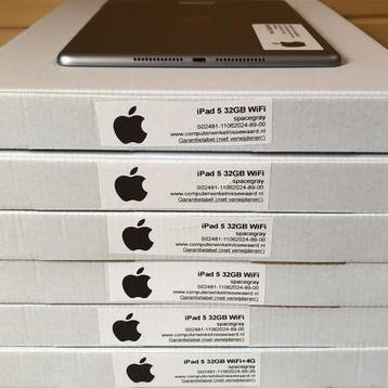 Voordeelbundel Apple iPad 5 32GB zwart Wifi (4G) + garantie, Informatique & Logiciels, Apple iPad Tablettes, Ophalen of Verzenden