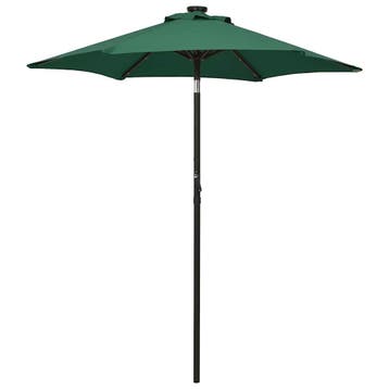 vidaXL Parasol met LED-verlichting 200x211 cm aluminium, Verzenden