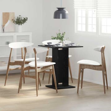 vidaXL Bistrotafel Zwart Eiken 60x60x75 cm Bewerkt Hout, Verzenden, Nieuw