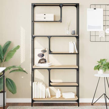 vidaXL Boekenkast 81x36x176 cm bewerkt hout sonoma, Verzenden