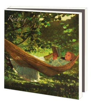 Kaartenmapje met env, vierkant: Reading in Art, Diversen, Wenskaarten, Ophalen of Verzenden, Nieuw