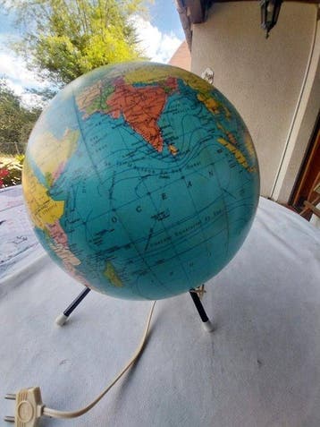 Globe tafellamp - Glas - Aardbol mappemonde