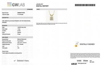 Sans prix de réserve - Collier avec pendentif - 14 carats Or, Bijoux, Sacs & Beauté