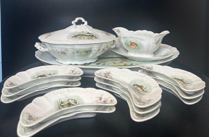 Zeh Scherzer & Co (Z.S. & Co.)-Bavaria, - Serveerset voor, Antiek en Kunst, Antiek | Glaswerk en Kristal