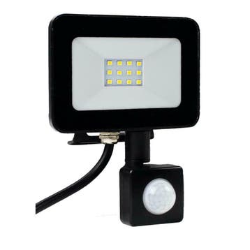 LED Floodlight - Bouwlamp 10W met sensor - Netstroom, Verzenden, Nieuw, Minder dan 50 watt, Lamp met armatuur