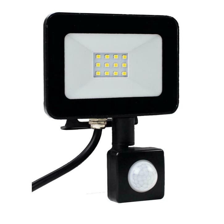 LED Floodlight - Bouwlamp 10W met sensor - Netstroom, Doe-het-zelf en Bouw, Bouwverlichting, Lamp met armatuur, Nieuw, Minder dan 50 watt