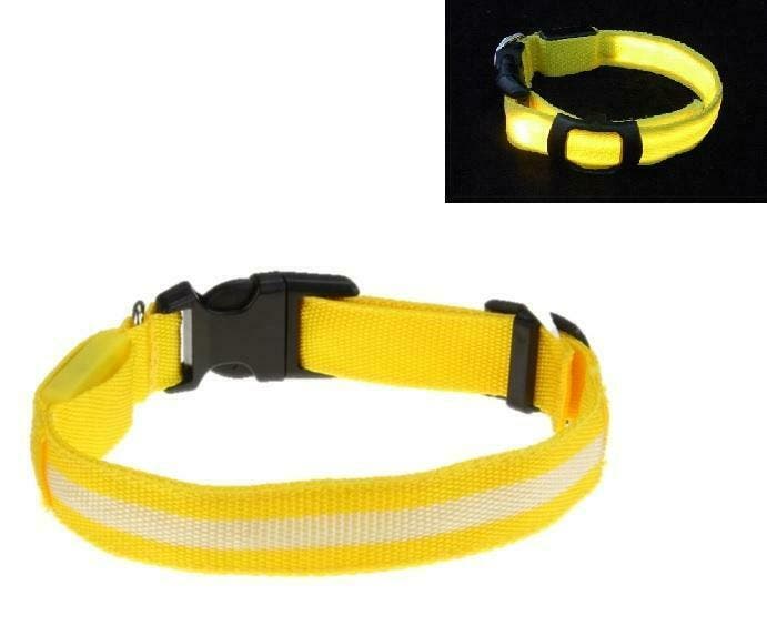 LED Halsband GEEL, Dieren en Toebehoren, Honden-accessoires, Verzenden