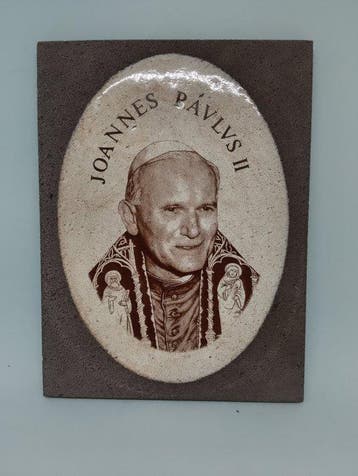 Geëmailleerde lavaplaat Jean-Paul II – Jacques Avier