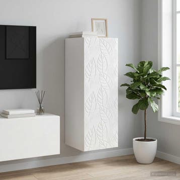 vidaXL Wandkast Hoogglans Wit 33 x 34,5 x 90 cm Bewerkt hout, Verzenden