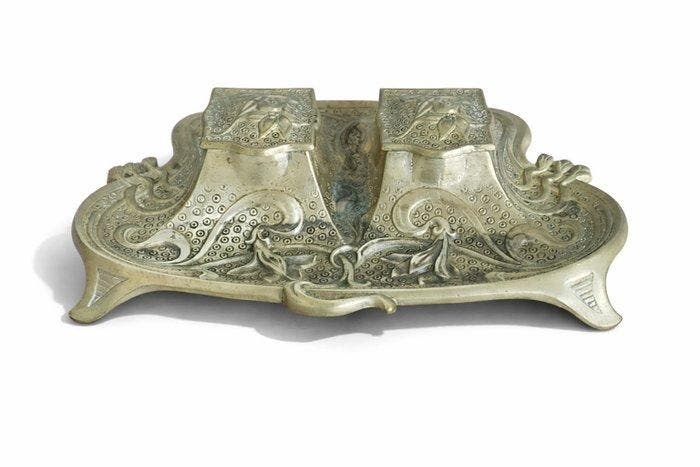 D.L. Déposé - Inktpot - Brons, Antiek en Kunst, Curiosa en Brocante