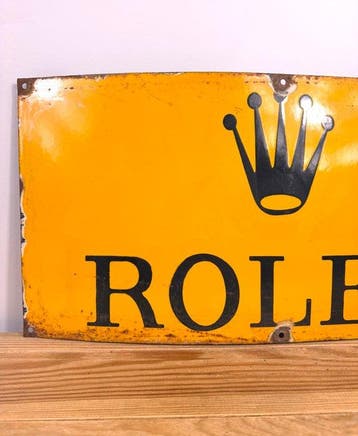 Rolex - XL - Emaille plaat - Emaille
