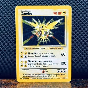 Pokémon Card - Zapdos Holo 16 - Pokémon, Nieuw