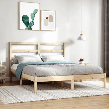 vidaXL Bedframe zonder matras massief grenenhout 120x200 cm, Verzenden, Nieuw