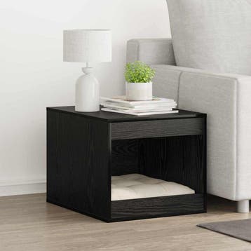 vidaXL Kattenbakomheining Zwart Eiken 47 x 59 x 42 cm, Verzenden